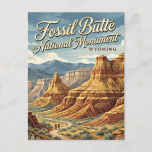 Cartão Postal Monumento Nacional Fossil Butte Wyoming