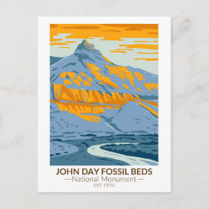 Cartão Postal Monumento Nacional John Day Fossil Beds Oregon Pos