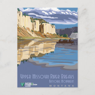 Cartão Postal Monumento Nacional Missouri River Breaks Montana