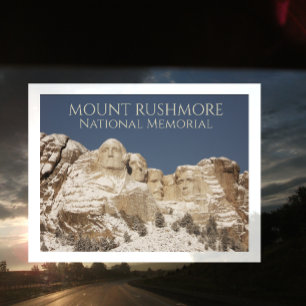 Cartão Postal Monumento Nacional Monte Rushmore, Neve de Inverno