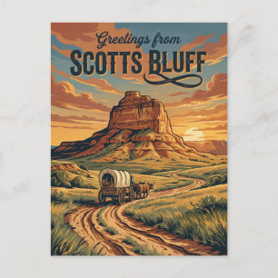 Cartão Postal Monumento Nacional Scotts Bluff EUA