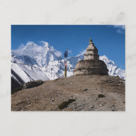 Cartão Postal Monumento Pedra e Montanhas Snowy (Himalaias)