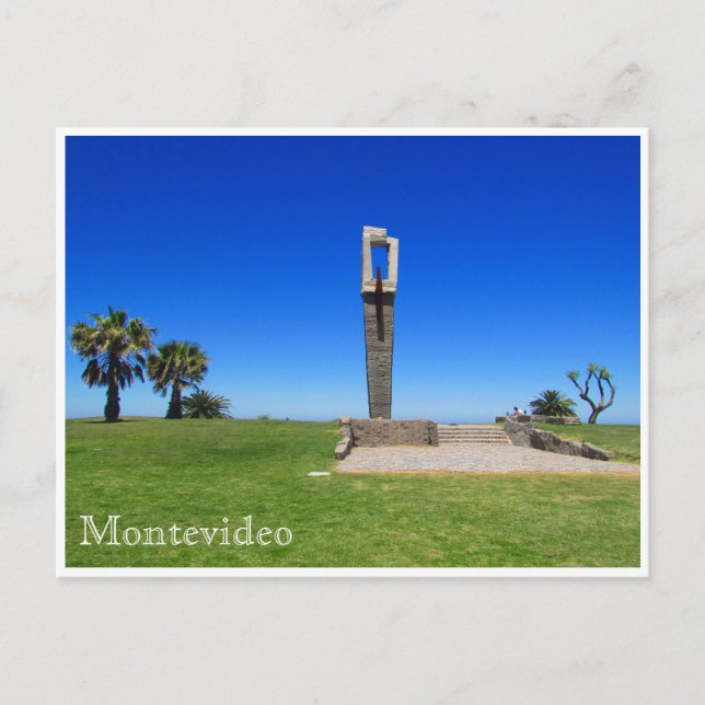 Cartão Postal monumento pocitos rambla (Frente)