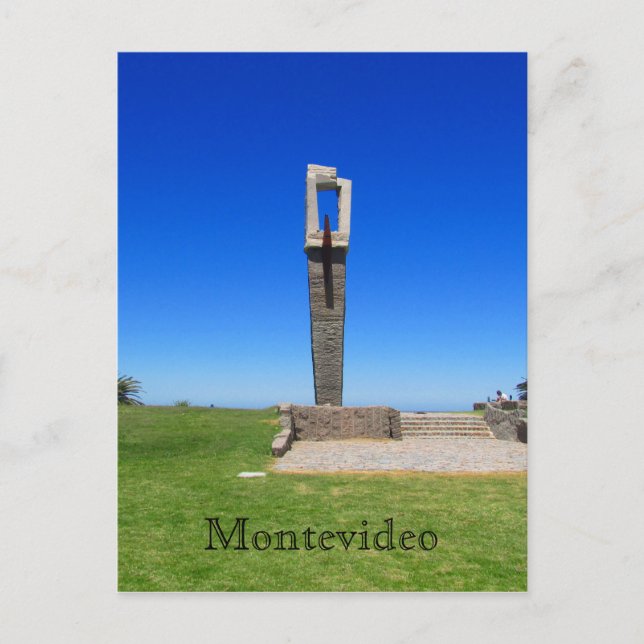Cartão Postal monumento pocitos rambla (Frente)
