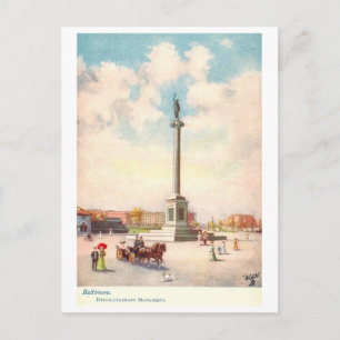 Cartão Postal Monumento Revolucionário Antigo em Baltimore