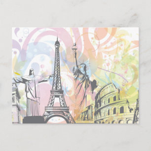 Cartão Postal Monumentos do mundo