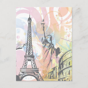 Cartão Postal Monumentos do mundo