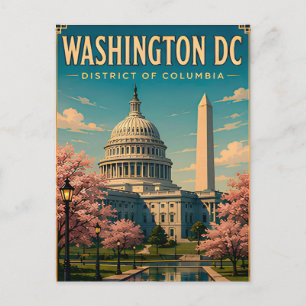 Cartão Postal Monumentos e Horizonte do Capitólio de Washington