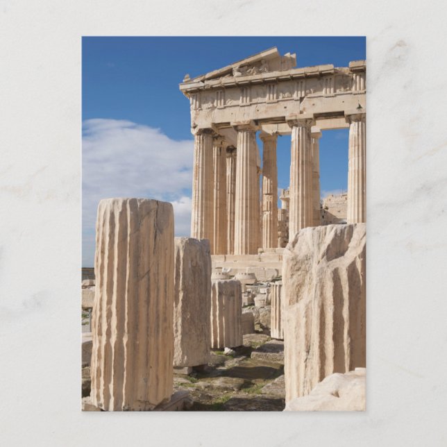 Cartão Postal Monumentos | Grécia de Parténon Acropolis Atenas (Frente)
