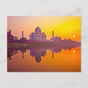 Cartão Postal Monumentos Taj Mahal ao Pôr do Sol
