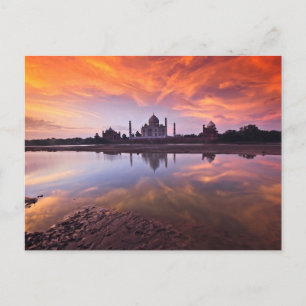 Cartão Postal Monumentos Taj Mahal Sunset