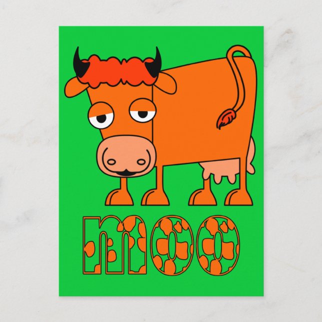 Cartão Postal Moo - Vaca Ginger (Frente)
