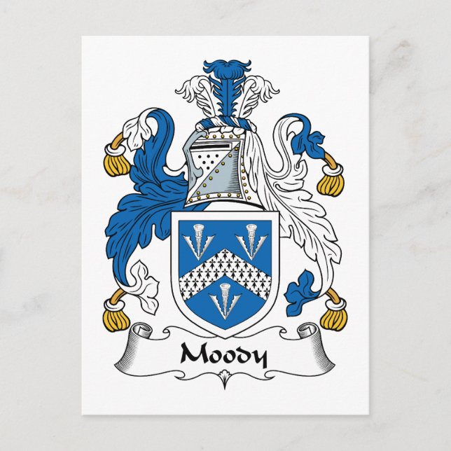 Cartão Postal Moody Family Crest (Frente)