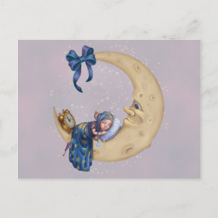 Cartão Postal Moon Baby Elf