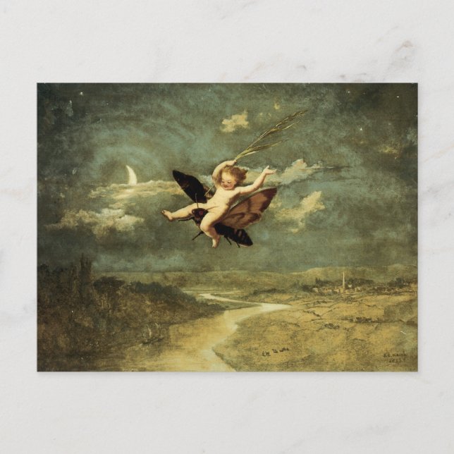 Cartão Postal Moon Fairies II de John Naish (Frente)