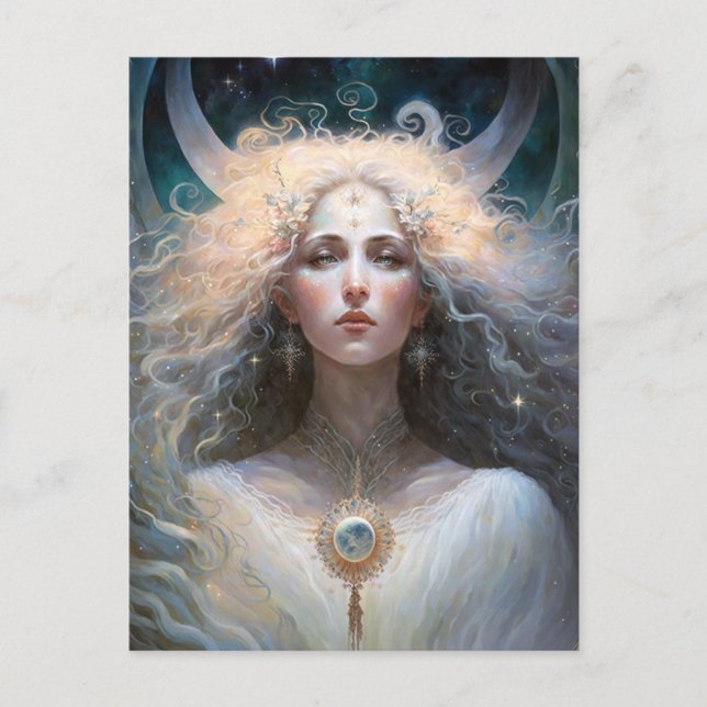 Cartão Postal Moon Goddess Fantasy Art (Frente)