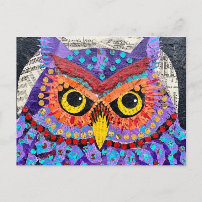 Cartão Postal Moon Owl (Frente)