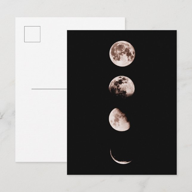 Cartão Postal Moon Phases Wall Art - Celestial Home Decor (Frente/Verso)
