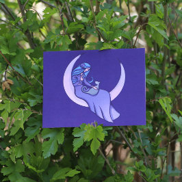Cartão Postal Moon Witch MoonChild Pagan Wicca Art