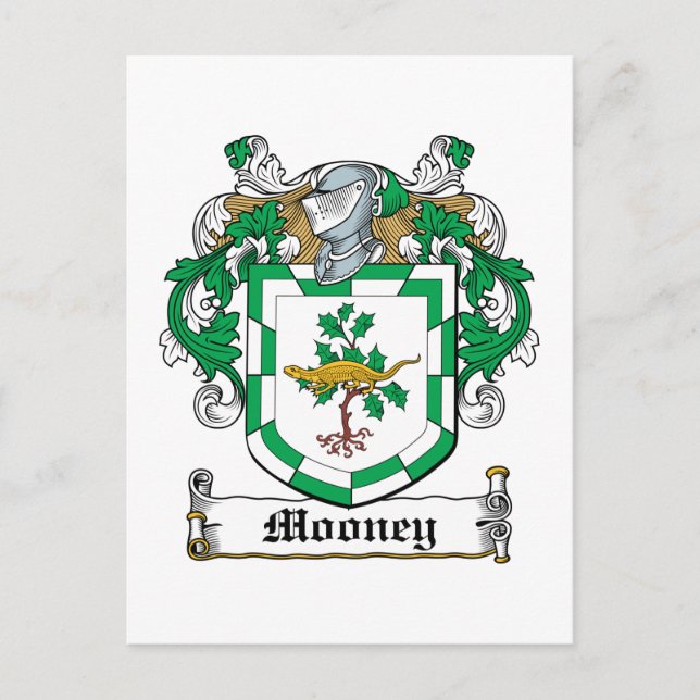 Cartão Postal Mooney Family Crest (Frente)