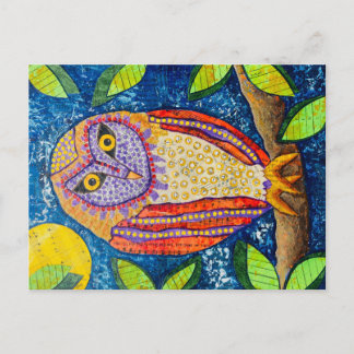 Cartão Postal Moonlight Owl