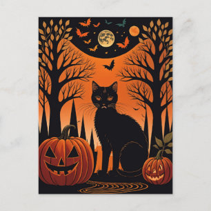 Cartão Postal Moonlit Meow