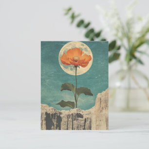 Cartão Postal Moonlit Orange Bloom - Vintage Boho Charm