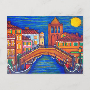 Cartão Postal Moonlit San Barnaba, Posto de Veneza