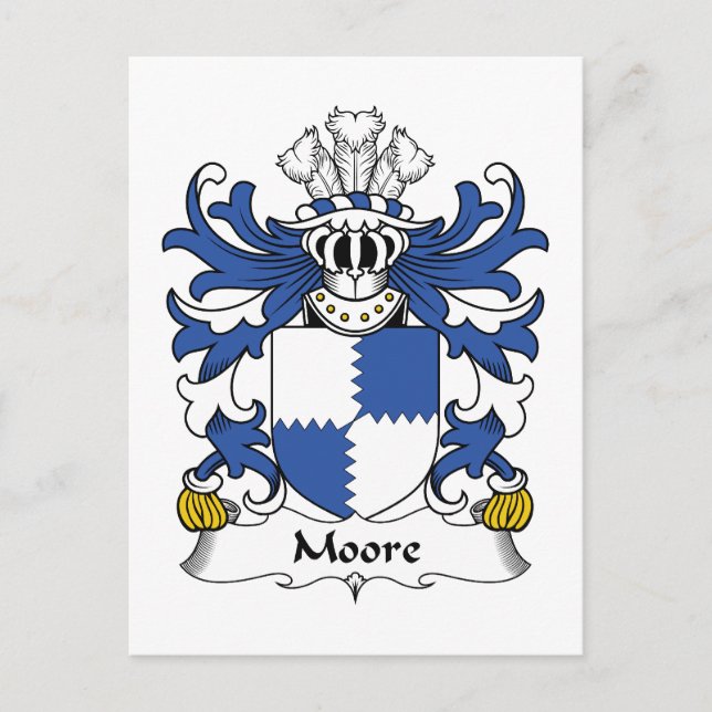 Cartão Postal Moore Family Crest (Frente)