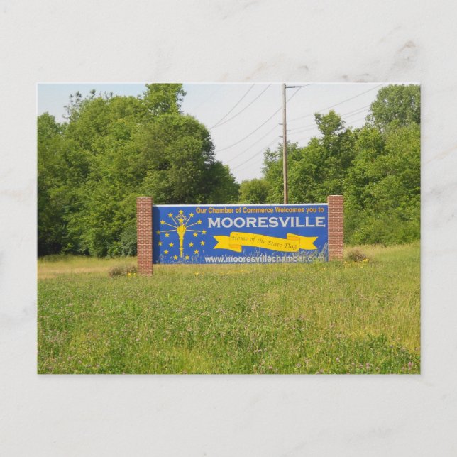 Cartão Postal Mooresville Indiana (Frente)