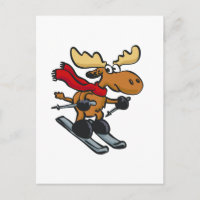 Moose está patinando no inverno | escolher cor de