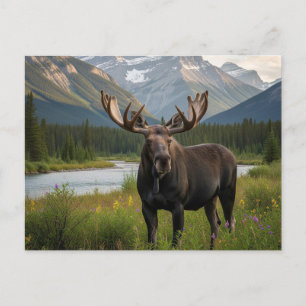 Cartão Postal Moose no Banff National Park Canadá