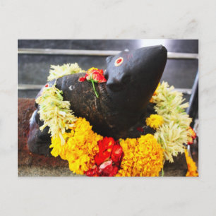 Cartão Postal Mooshika, a estátua do rato