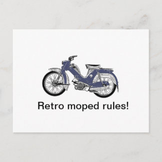 Cartão Postal Moped retro