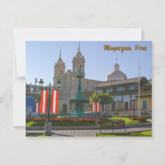 Cartão Postal Moquegua, Perú, Plaza de Armas