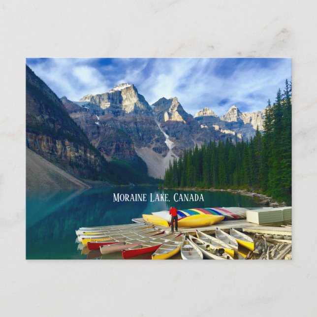 Cartão Postal Moraine Lake, Cartão-postal do Canadá (Frente)