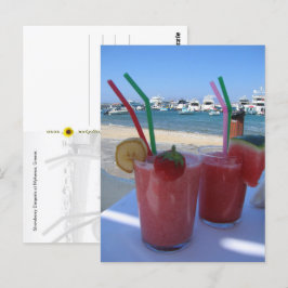 Cartão Postal Morango Daiquiris, Mykonos, Grécia -