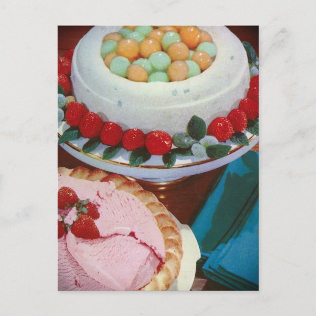 Cartão Postal morango & hortelã (Frente)