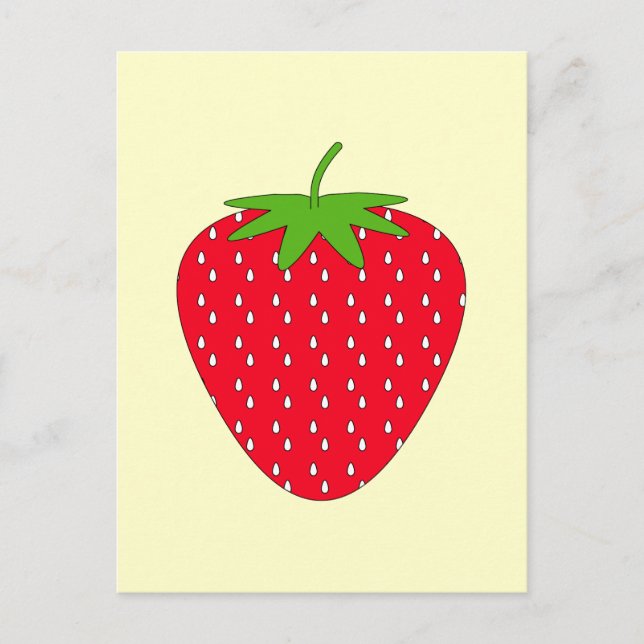 Cartão Postal Morango Vermelho. (Frente)