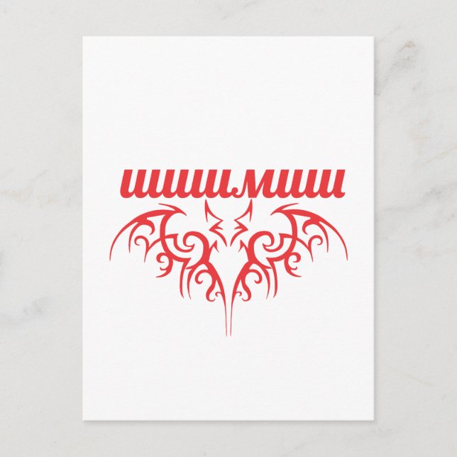 Cartão Postal morcego cirílico (Frente)