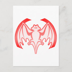 Cartão Postal Morcego Vermelho Inv MUSEU Zazzle Presentes