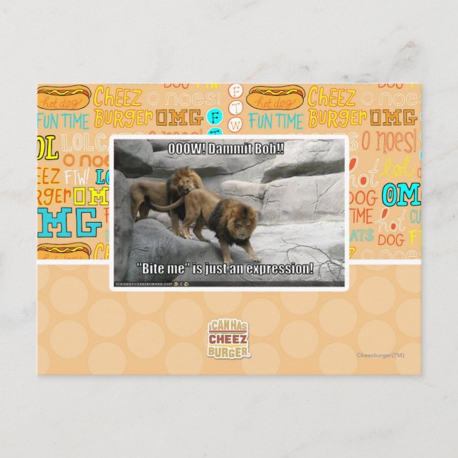 Cartão Postal Morda-me é apenas uma expressão! (Frente)