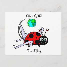 Cartão Postal Mordido Pelo Inseto De Viagem - Avião Ladybug