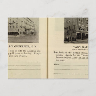 Cartão Postal Morgan House, Van's Garage, Poughkeepsie