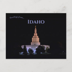 Cartão Postal Mormon Idaho Falls Idaho Temple Idaho