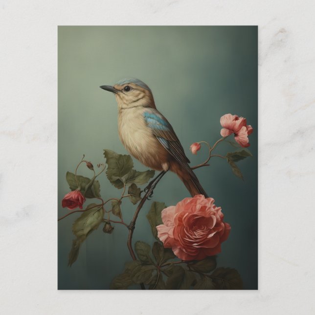 Cartão Postal Morning Blue Bird  (Frente)