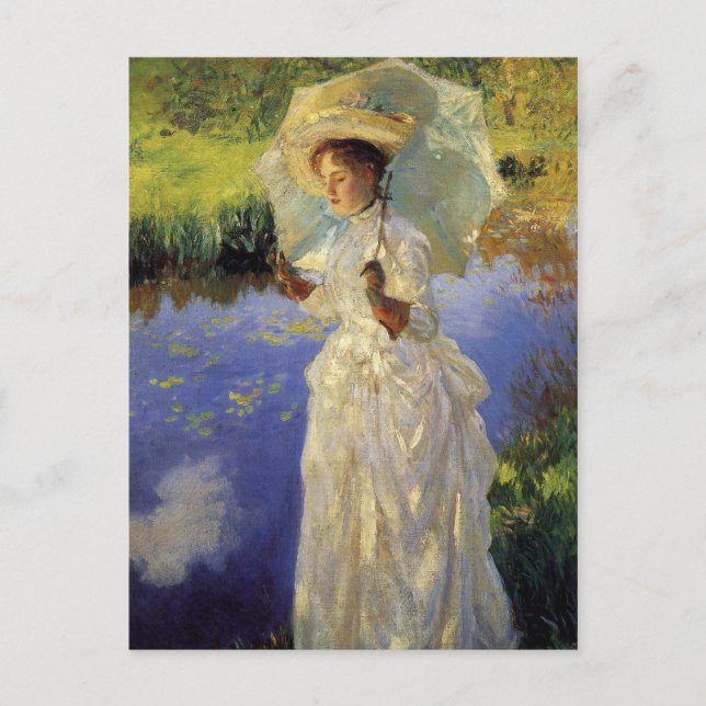 Cartão Postal Morning Walk por John Singer Sargent (Frente)