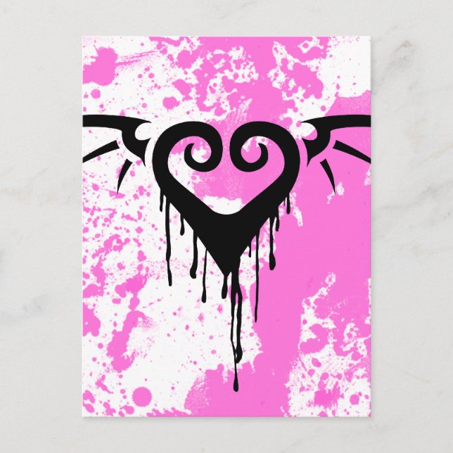 Cartão Postal morrer coração romântico (Frente)