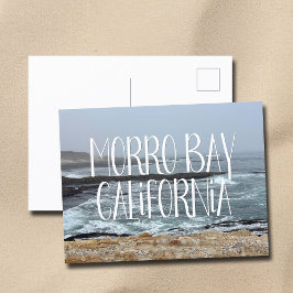 Cartão Postal Morro Bay California Ocean Waves Photoshop