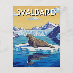 Cartão Postal Morsa em Svalbard Noruega
